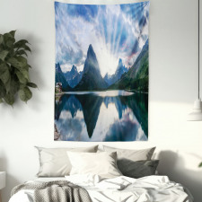 Swiftcurrent Lake Panorama Tapestry