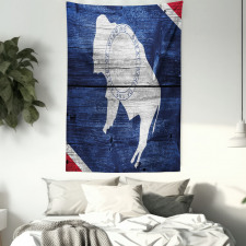 Equality State Flag Wooden Tapestry