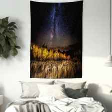 Milky Way Aspens and Tetons Tapestry