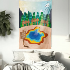 Cartoon Prismatic Spring Tapestry