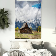 Rustic Wooden Cottage View Tapestry