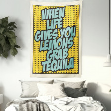 Retro Design Funny Words Tapestry