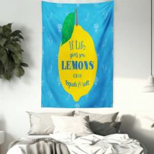 Mexican Words on Lemon Tapestry