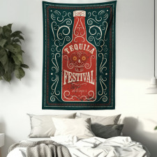 Retro Swirls and Bottle Tapestry