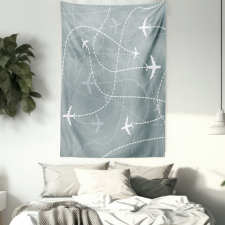 Airplane Traces Scheme Sign Tapestry