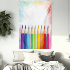 Realistic Colorful Pencils Tapestry