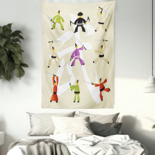 Japanese Martial Art Icons Tapestry