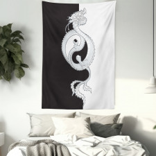 Dragon with Yin Yang Tapestry