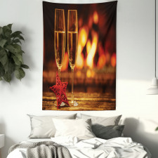 Romantic Champagne Glass Tapestry