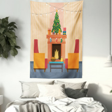 Cartoon Xmas Interior Tapestry