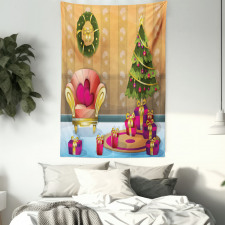 Noel Room Cartoon Tapestry