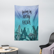 Swim in Every Ocean on Ombre Tapestry