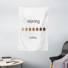 Morning Loading Coffee Cups Tapestry