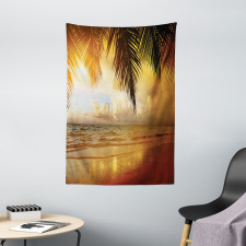 Sunset Caribbean Palms Tapestry