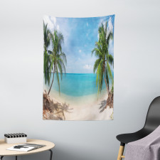 Panoramic View Beach Tapestry