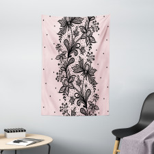 Botanical Lace Look Motif Tapestry