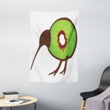 Small Bird and Fruit Slice Tapestry