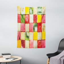 Square Slices of Fresh Food Tapestry