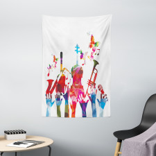 Vivid Polygonal Instruments Tapestry