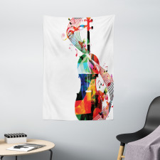 Cheerful String Instrument Tapestry