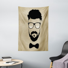 Hipster Boy Silhouette Tapestry