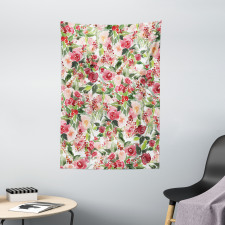 Roses Berries Bouquet Art Tapestry