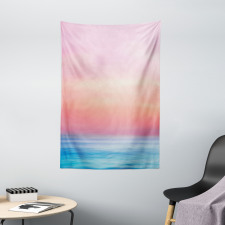 Ombre Sunset Calm Ocean View Tapestry