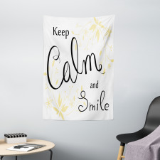 Positive Cursive Words Tapestry