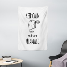 Be a Mermaid Text Tail Tapestry