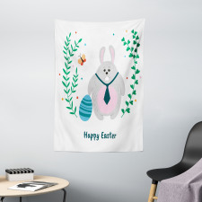 Rabbit with Tie Tapestry
