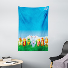 Cartoon Easter Rabbit Tapestry