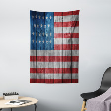 Worn Style American Flag Tapestry