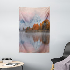 Outdoorsy Pink Sky Forest Tapestry