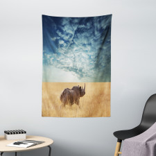 Rhino Dramatic Cloudy Sky Tapestry