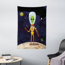 Funny Creature in a Spacesuit Tapestry