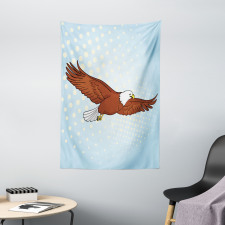 Pop Art Comic Falcon Bird Tapestry