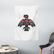 Indigenous Totem Bird Art Tapestry