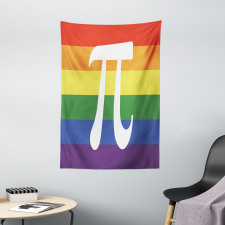 Number on Rainbow Colors Tapestry