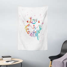 Love is Rainbow Art Tapestry