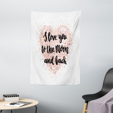 Love Words on Dotwork Heart Tapestry