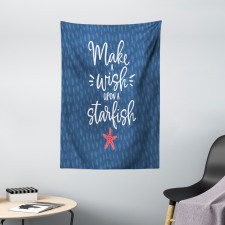 Nautical Text with Starfish Tapestry