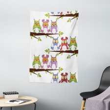 Birds on Tree Branches Tapestry