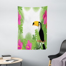 Exotic Plants and Bird Tapestry