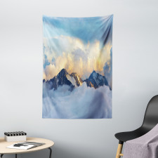 Snowy and Cloudy Peak Tapestry