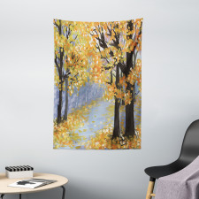 Gouache Autumn Scenery Art Tapestry