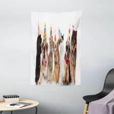 Party Animals in Hats Tapestry