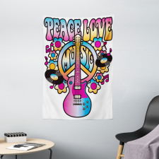 Peace Love Vinyl Music Tapestry