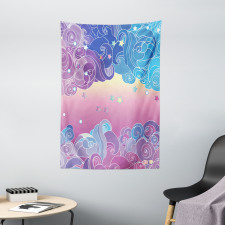 Clouds and Stars Tapestry