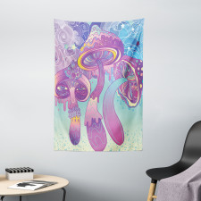 Trippy Magic Mushrooms Tapestry