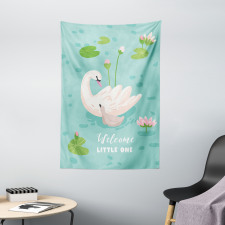 Baby Swan Welcoming Tapestry